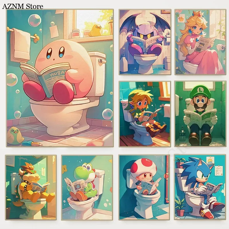Home Improvement Game - Poster Video Game Kartun Kamar Mandi