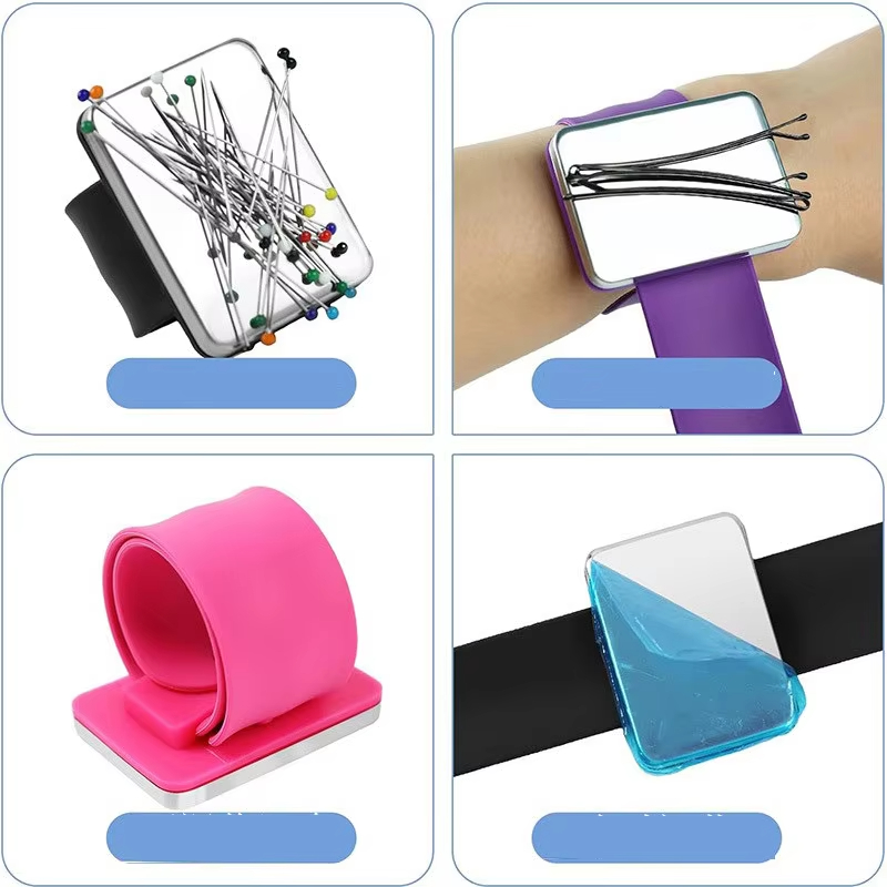 Home Improvement Help - Penyangga Jarum Magnetik Silikon Portabel untuk