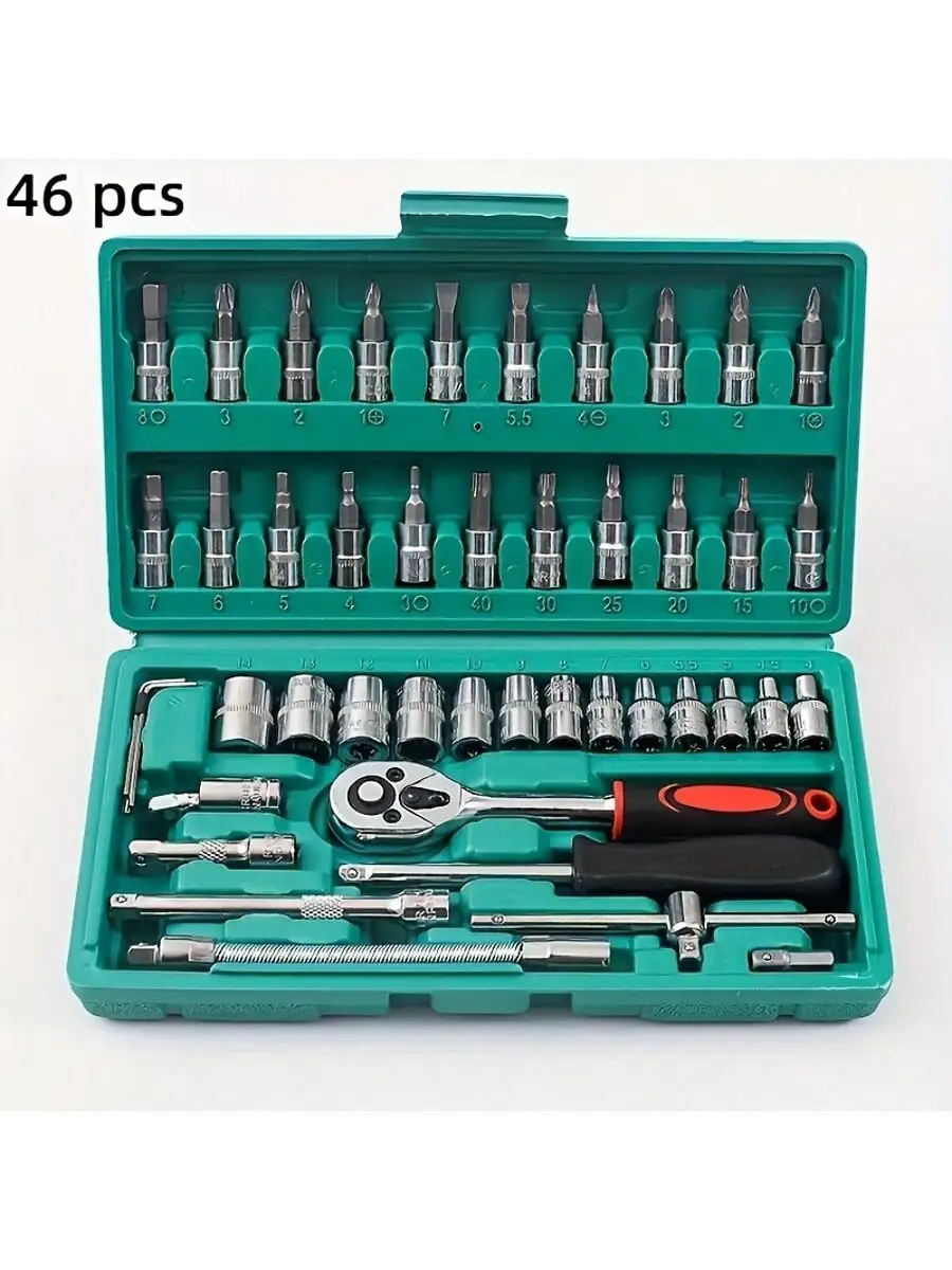 Home Improvement Help - Set Kunci Pas Ratchet 46 Buah