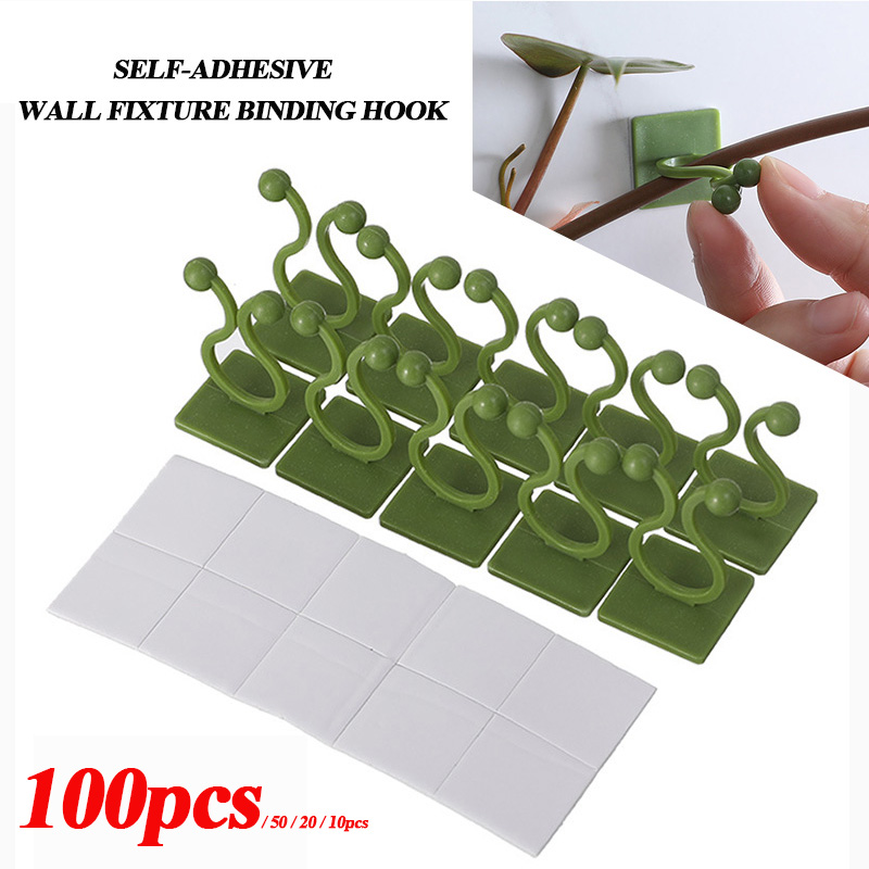 Wall Anchor Plastic - 100 Buah-Klip Perlengkapan Dinding Memanjat Tanaman