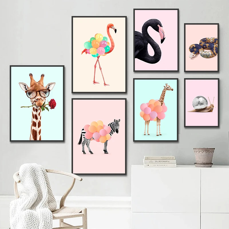 Poster Pesta Flamingo Zebra Je - Home Improvement Kids ulasan dan harga