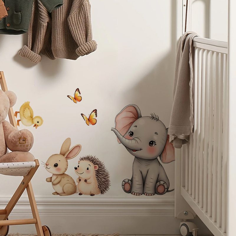Stiker Dinding Hewan Kartun-St - Home Improvement Kids ulasan dan harga