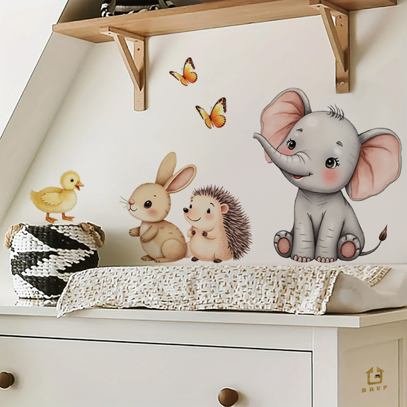 Stiker Dinding Hewan Kartun-St - Home Improvement Kids ulasan dan harga