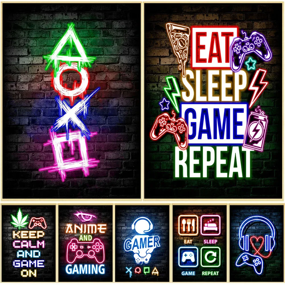 Poster Seni Dinding Gaming Neo - Home Improvement Game ulasan dan harga